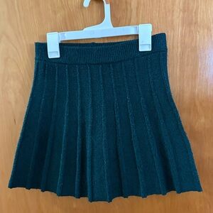 Abercrombie Kids Emerald Green Pleated Knit Skirt